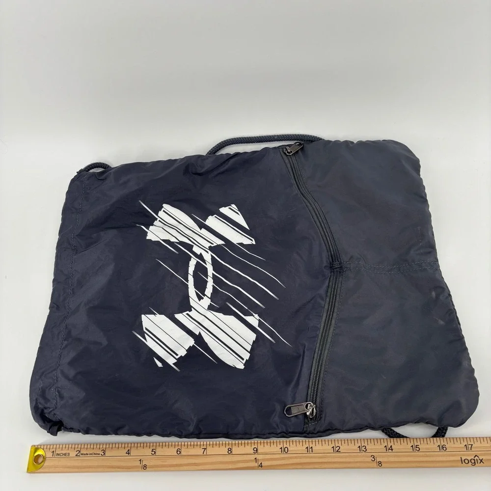 Under Armour Drawstring Backpack‎ Unisex OS Black Good Graphic Logo Sackpack